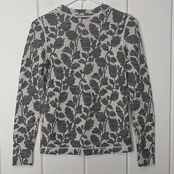 Loft White & Gray Crew Neck Wool Sweater XS - Picture 7 of 8
